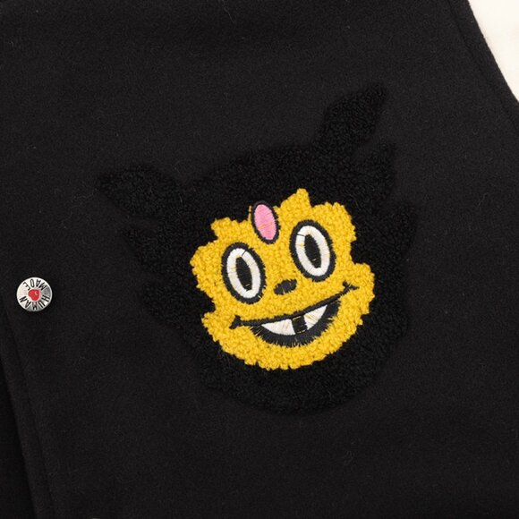 Little Monster Embroidered Baseball Jacket Black Human Made - Picture 4 of 8